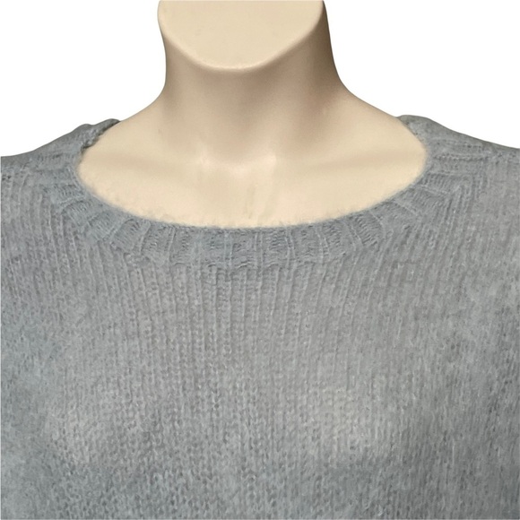 Eileen Fisher Gray Mohair Alpaca Crew Neck Sweater Size M - Picture 2 of 11